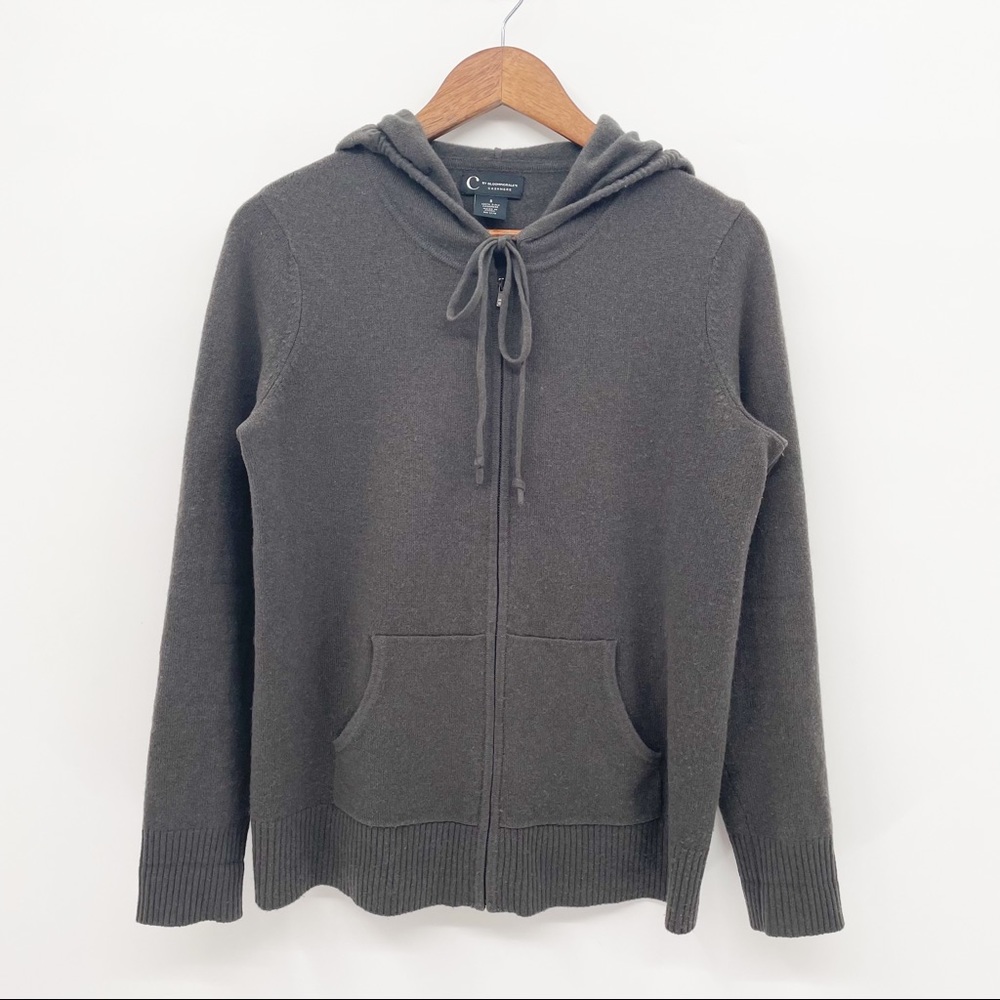 Bloomingdale's 2 Ply CashmereFull Zip Hoodie Size Small